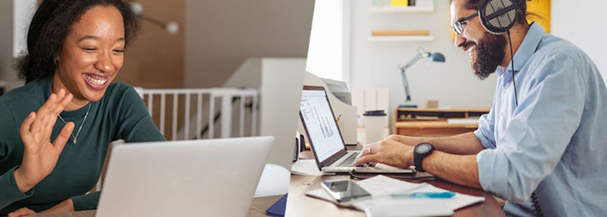 people working remotely