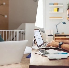 people working remotely